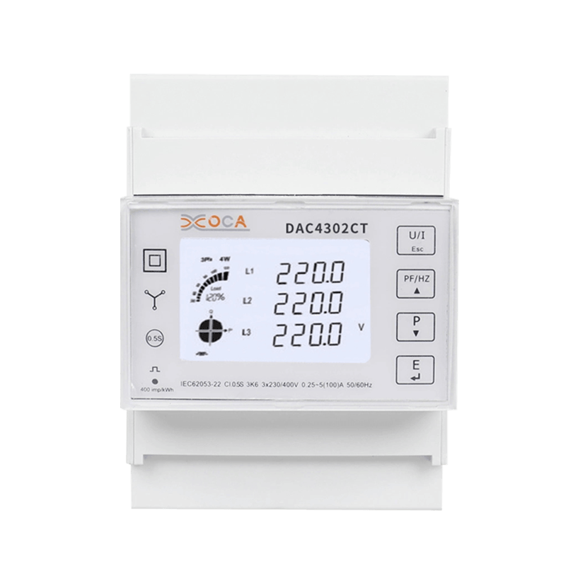 Dac4302CT na DIN lištu AC trojfázový inteligentný merač energie