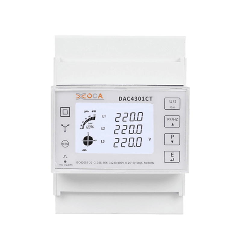 Dac4301CT DIN Rail CT trojfázový merač výkonu Modbus