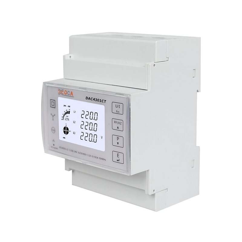 Dac4301CT na DIN lištu Modbus Trojfázový inteligentný elektromer