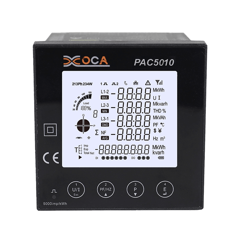 PAC5010 Veľký LCD WiFi Inteligentný merač elektrickej energie Elektrický analyzátor elektrickej energie