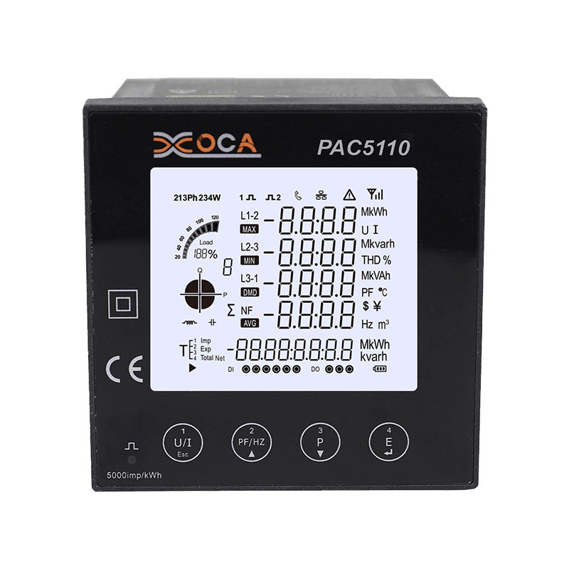 PAC5110 Trojfázový digitálny LCD elektrický panelový merač výkonu