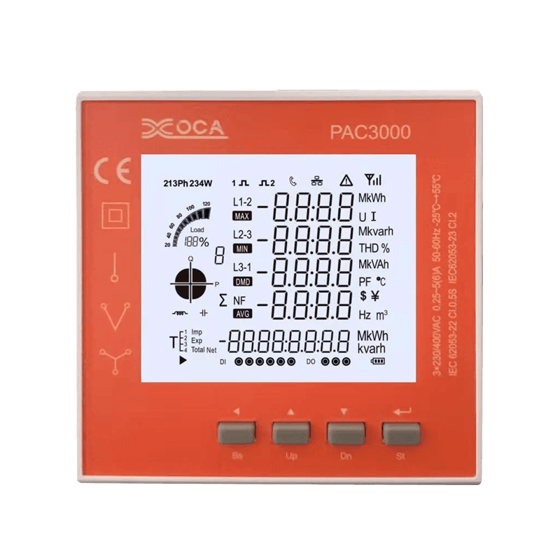 Elektronický merač výkonu PAC3100 Smart Digital LCD WiFi