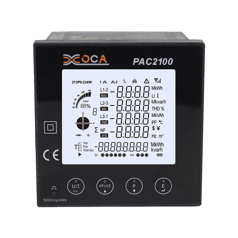 PAC2100 Veľký LCD digitálny inteligentný merač energie Merač energie